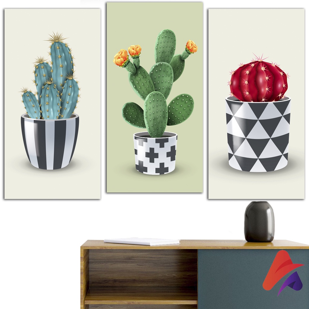 HIASAN DINDING KAKTUS CACTUS (15X30) APOLITO WALL DECOR PAJANGAN DINDINGDEKORASI KAKTUS POSTER KAYU RUANGAN