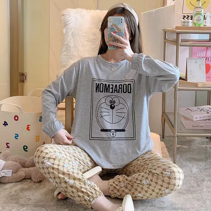 GROSIRTAS TG1109 Set Piyama Baju Tidur Wanita Import ColorFull Ujung Tangan dan kaki Karet Kerut