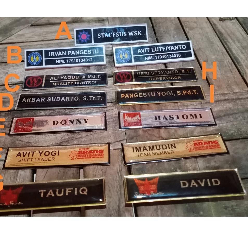 

Terbaru I9LCE Name Tag Kuningan Resin Akrilik Magnet / Nama Dada / Papan Nama Dada / Nametag J60 Sto