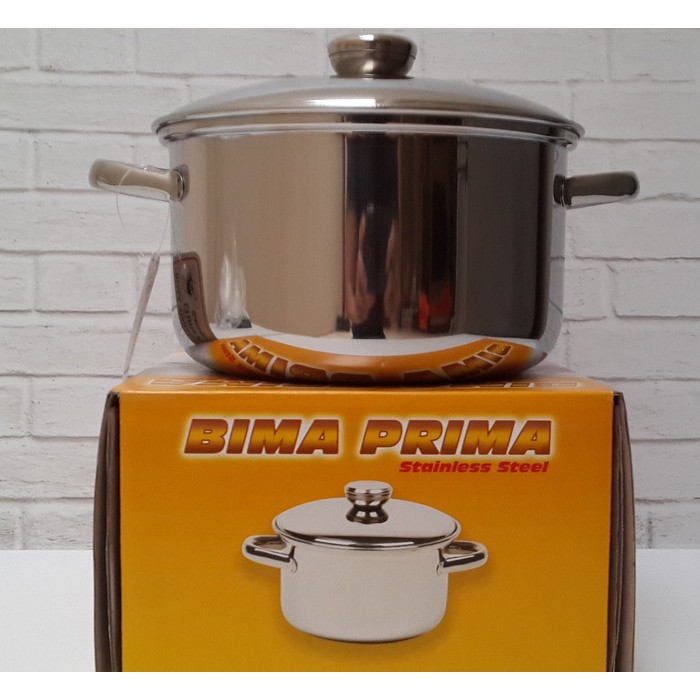 Kangaroo Inox Cookware Set Kg 864 Panci Stainless Steel 16/20/24  MJ603  Bima Prima Saucepot 24 Cm