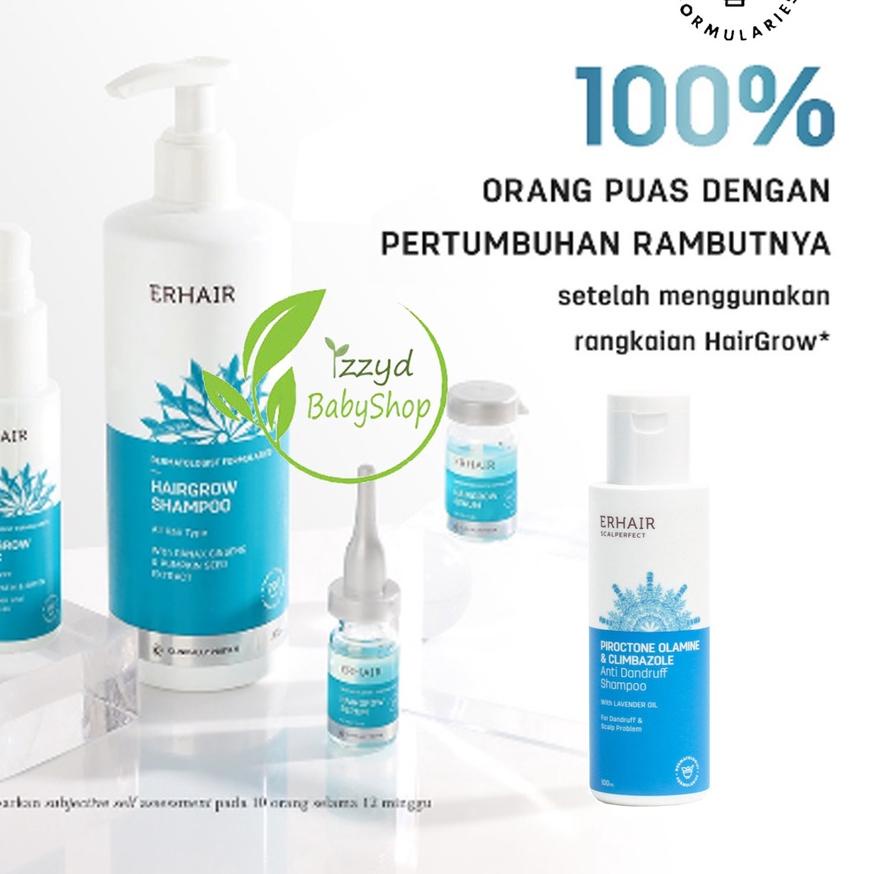Erha hair grow serum 7x8 ml, tonic 60ML, shampoo 100 ML Anti Rontok & Penumbuh Rambut / scalperfect 