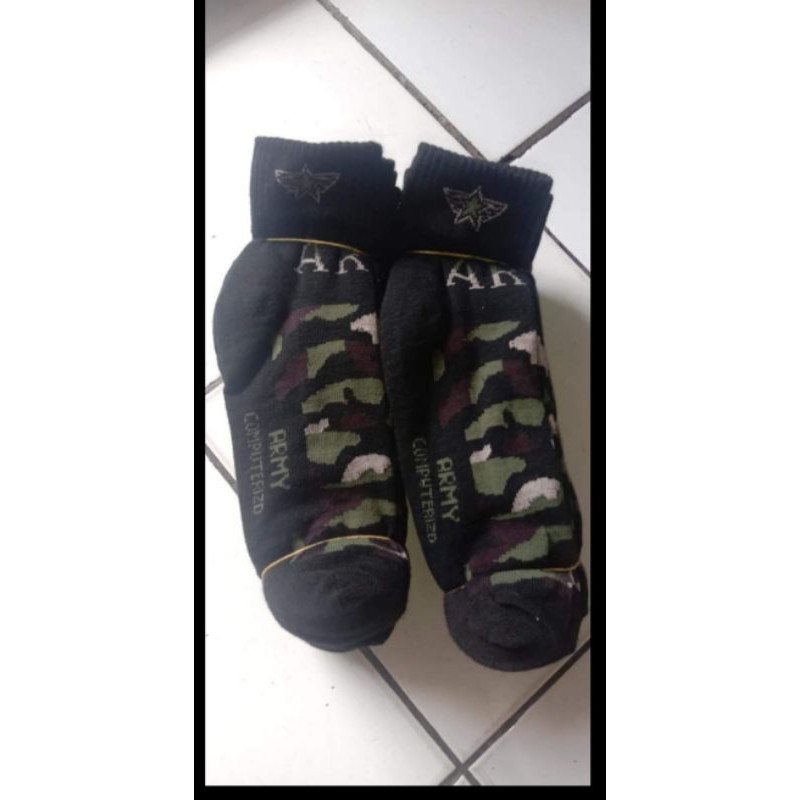 Kaos kaki sport Harpist Loreng ARMY TENTARA bahan tebal adem lembut dan tidak panas