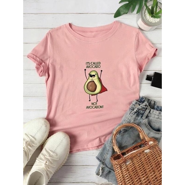 MYSTIQUE.ID-BAJU KAOS IT'S CALLED AVOCADO T-SHIRT LUCU DAN AESTHETIC