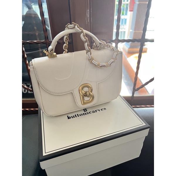 buttonscarves alma flap bag small sugar preloved