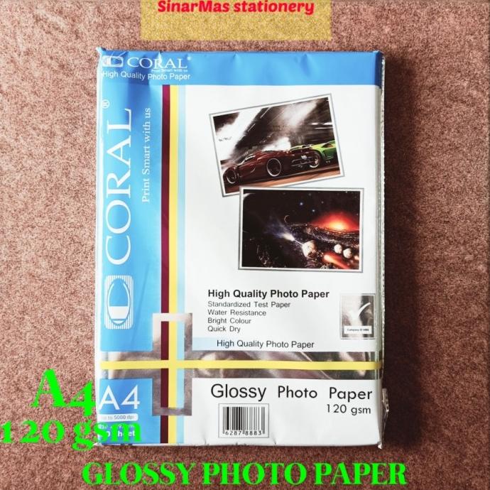 

Premium Product!!! Kertas Glossy Photo Paper 120 Gsm| Coral Cetak Print Foto A4 (100 Lbr) - Paling Dicari