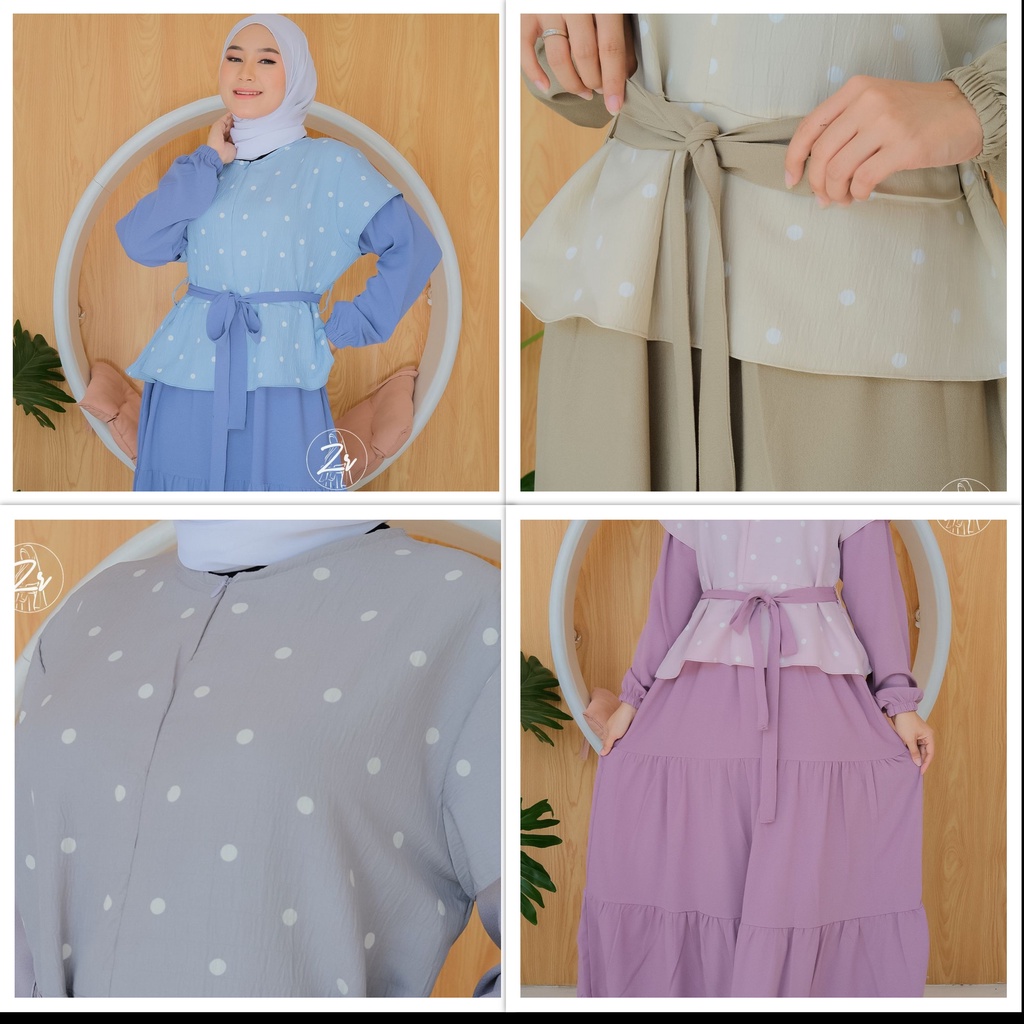 Gamis AULIA dan KAYLA BY ZIRA bordir asli LD 110 muslim maxi dress lebaran baju muslimah ootd fashion etnik motif  busui hamil kuliah pengajian