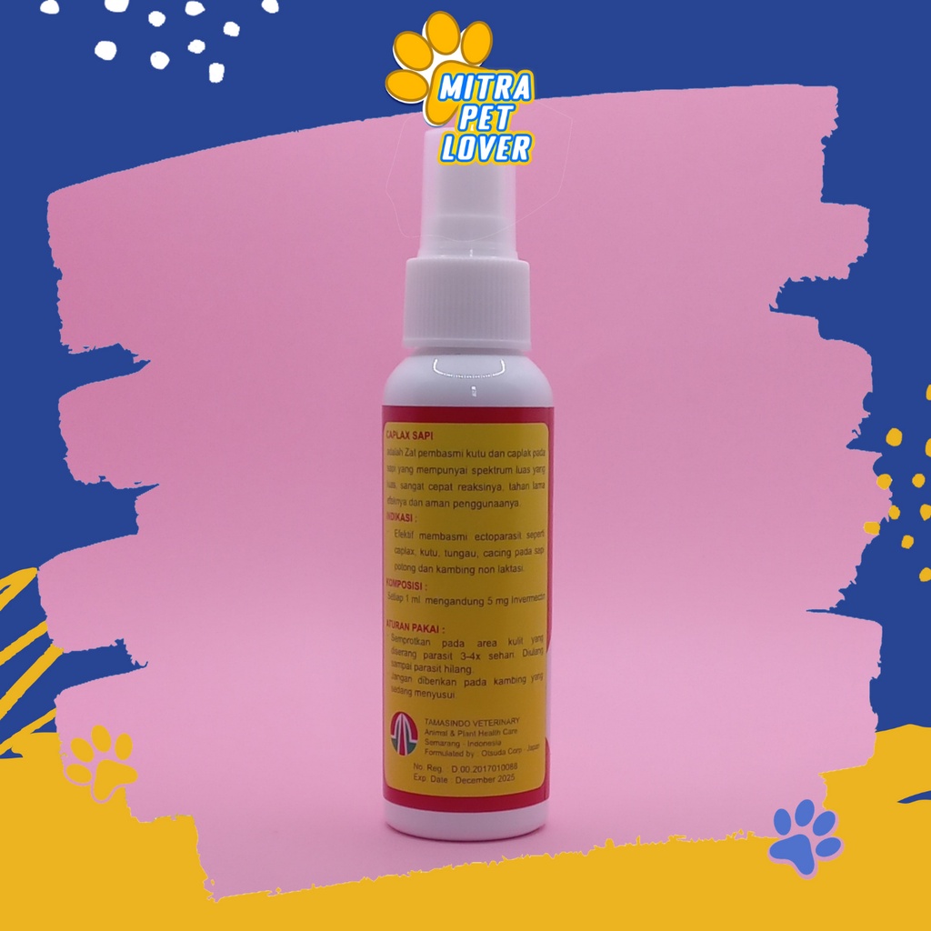 OBAT ANTI KUTU &amp; CAPLAK KAMBING - CAPLAX SPRAY 120 ML - SEMPROTAN ANTI FLEA &amp; TICK GOAT DOMBA - SEMPROT - MURAH GARANSI ASLI KUALITAS ORIGINAL- PET ANIMAL HEALTHCARE &amp; VETERINARY TAMASINDO KESEHATAN &amp; VITAMIN TERNAK HEWAN BINATANG PELIHARAAN MITRAPETLOVER