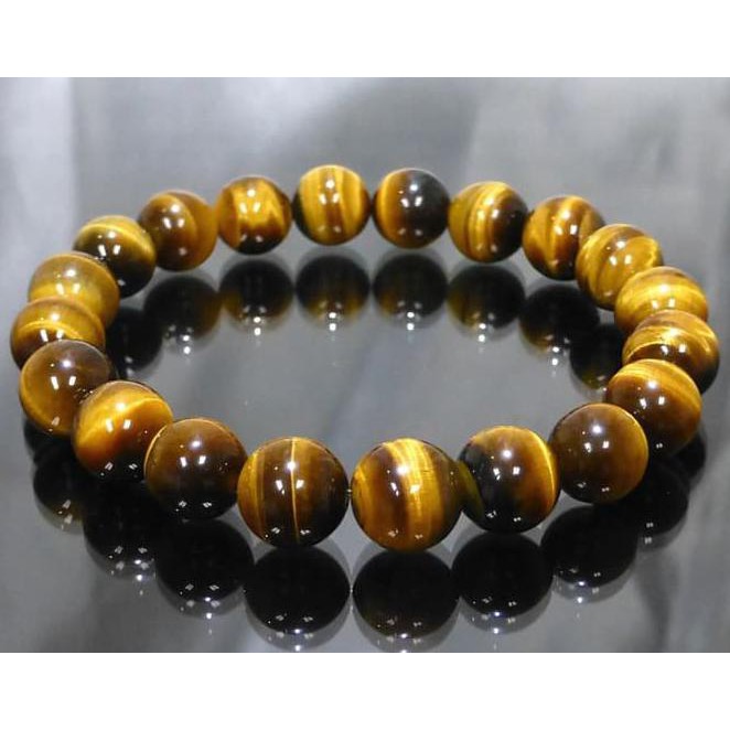 HARGA SPESIAL gelang tasbih batu akik tiger eye natural untuk terapi kesehatan tubuh