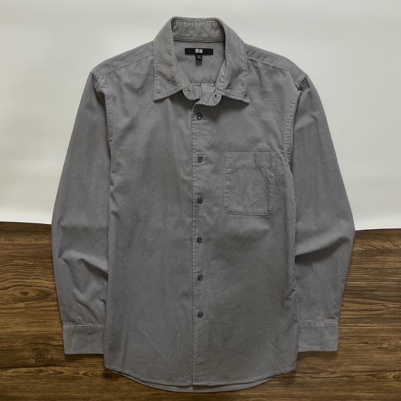 Uniqlo Grey Corduroy Shirt | kemeja pria | kemeja corduroy | kemeja uniqlo | 226