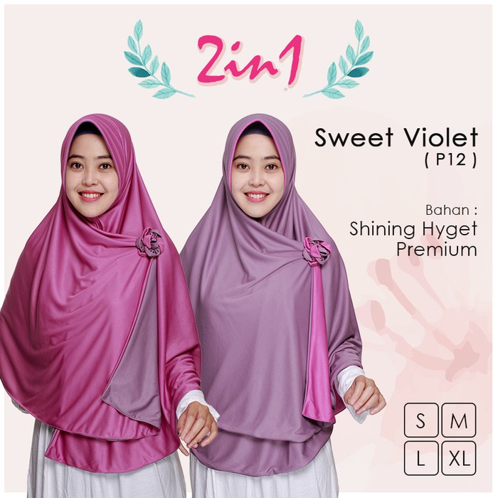 SPESIAL DISKON KERUDUNG BOLAK BALIK PRICILLA ORIGINAL 2 IN 1 SIZE XL RP 93.50 DISKON