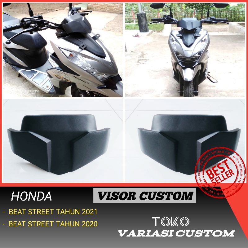 Visor beat street 2020 / Aksesoris Variasi Custom batok depan