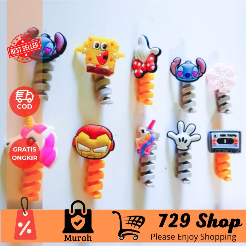 Pelindung Ujung Kabel Karakter Lucu Korean Style Impor Best Seller