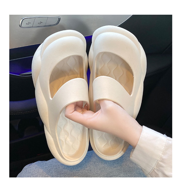 PINKMALL- SANDAL WANITA  SIMPLE KARET NYAMAN IMPORT CLOGS IMPORT ANTI LICIN