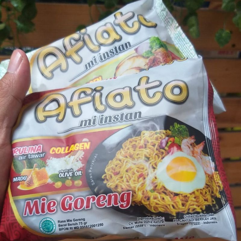 mie instant mie afiato mie sehat mie halal food mie instant herbal (eceran)