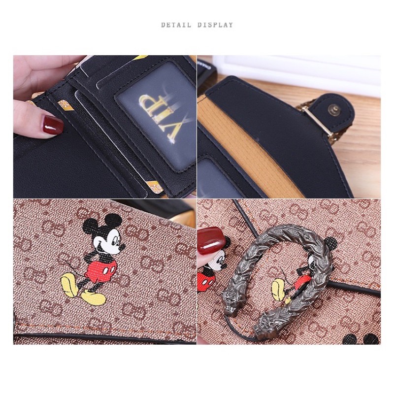 TI 3084 - DOMPET LIPAT WANITA IMPORT MURAH DOMPET KOREA MICKEY - E