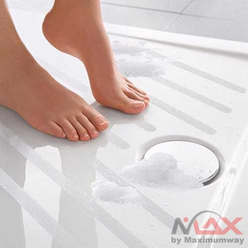 Lakban lantai kamar mandi Anti licin (dapat 6pcs) Anti Slip lantai shower kepleset terpeleset jatuh karena licin pengaman lantai licin Kamar Mandi Shower Strips Anti-slip Strips Bathtub Shower Mat Non Slip On Tiles Grip High Quality Pad Safety Sticker