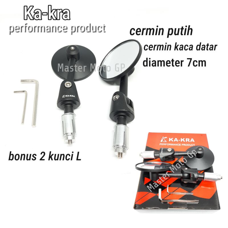 Kaca spion Bar end Ka-kra performance product Spion jalu Tracker 6012 flexible Ka-kra