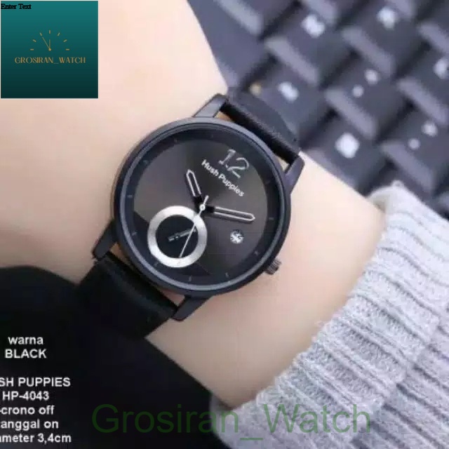 Jam Tangan Pria Wanita Hush Puppies HP-21 Tanggal Aktif Tali Kulit [G_W]