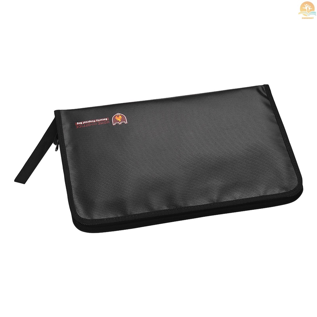 Fireproof Expanding File Folder Document Bag Water &amp; Fire Resistant Silicone Coated Accordion Expandable File Organizer Pouch Holder Zipper Closure for Office Home Bank