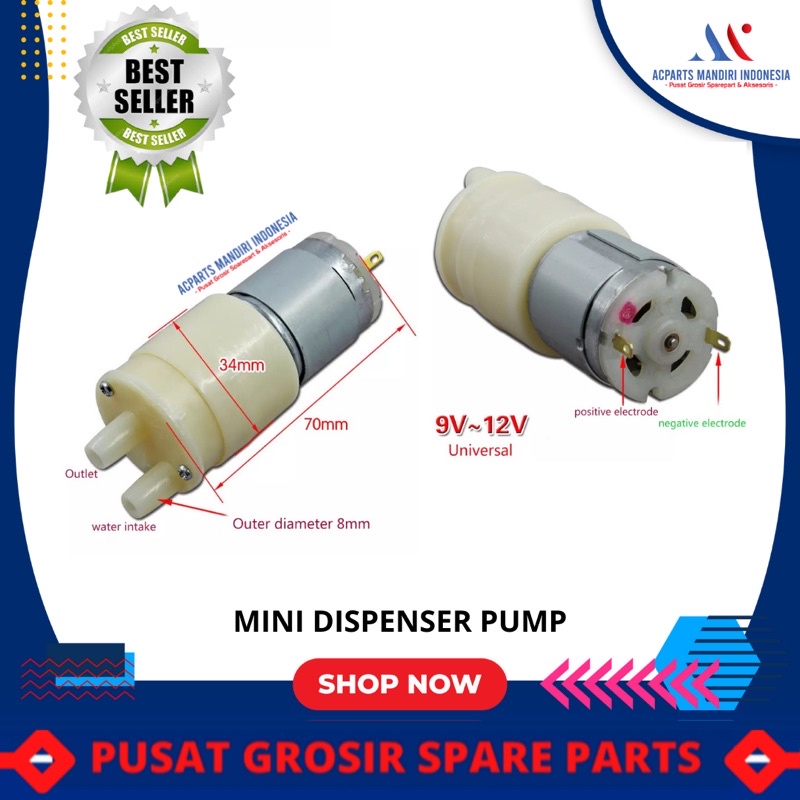 motor pompa dispenser mini DC 12volt