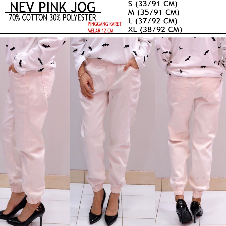  NEV PINK JOG NEVADA JOGGER  DENIM WANITA Shopee Indonesia