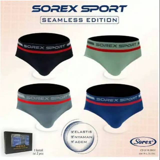 SOREX Man Cd Pria Sport 3803 Seamless Edition Original