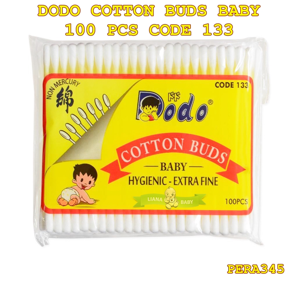 PERA345 PEMBERSIH TELINGA DODO COTTON BUD BABY ISI 100 PCS CODE 133