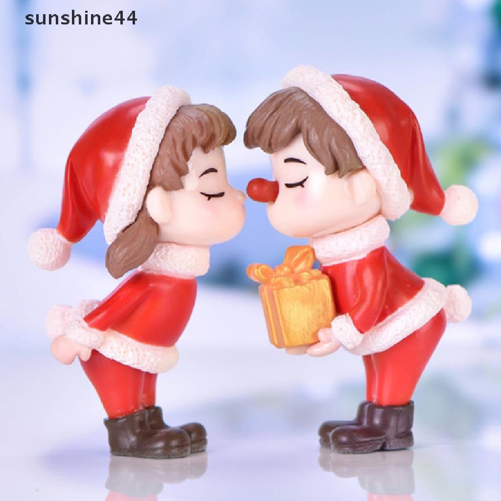 Sunshine Miniatur Pasangan Natal Untuk Dekorasi Taman Mini / Rumah