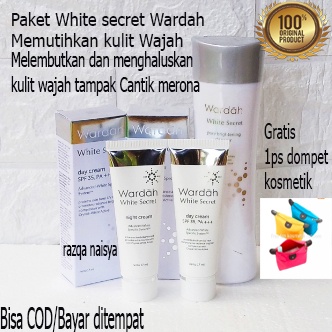 COD Wardah Kosmetik Paket / Paket Cream Pencerah wajah untuk kulit kusam