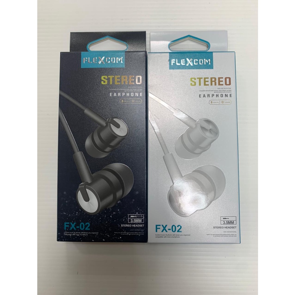 HANDFREE FLEXCOM FX-02 by FLECO Headset Earphone Kabel dengan Mic Universal