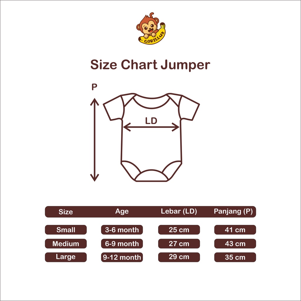 GORILLUX 3 Pcs Jumper Bayi Seri Green (3-12 Bulan)