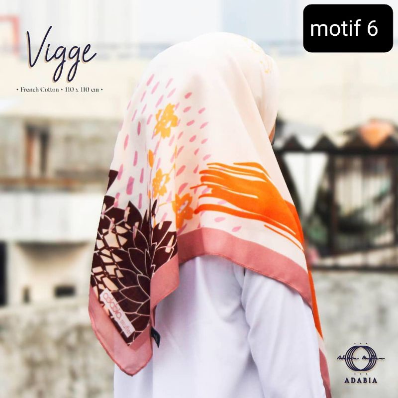 Hijab segiempat  Vigge motif by Adabia mufler