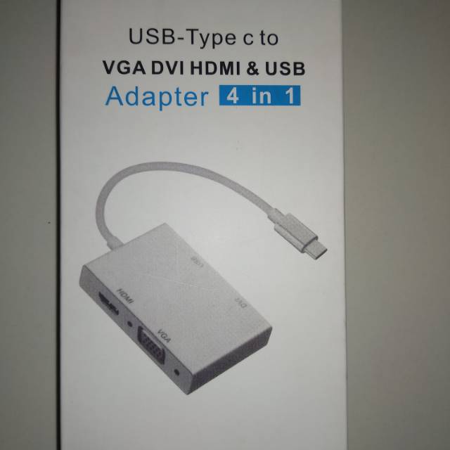 Converter USB Type-C To VGA DVI HDMI Dan USB Adapter For Apple MacBook