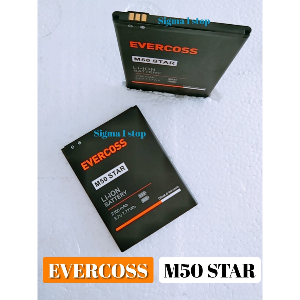 EVERCOSS M50 STAR Baterai ORIGINAL  BATTERY  BATERE  BATRE  BATRAI