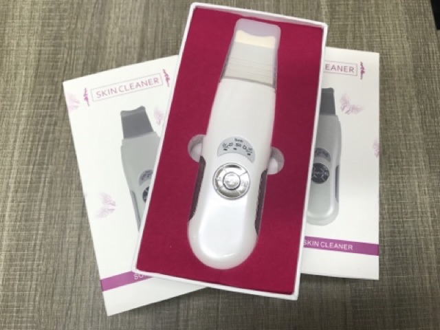 Alat kecantikan wajah Portable ultrasonic skin scrubber facial massage sonic deep skin cleaner