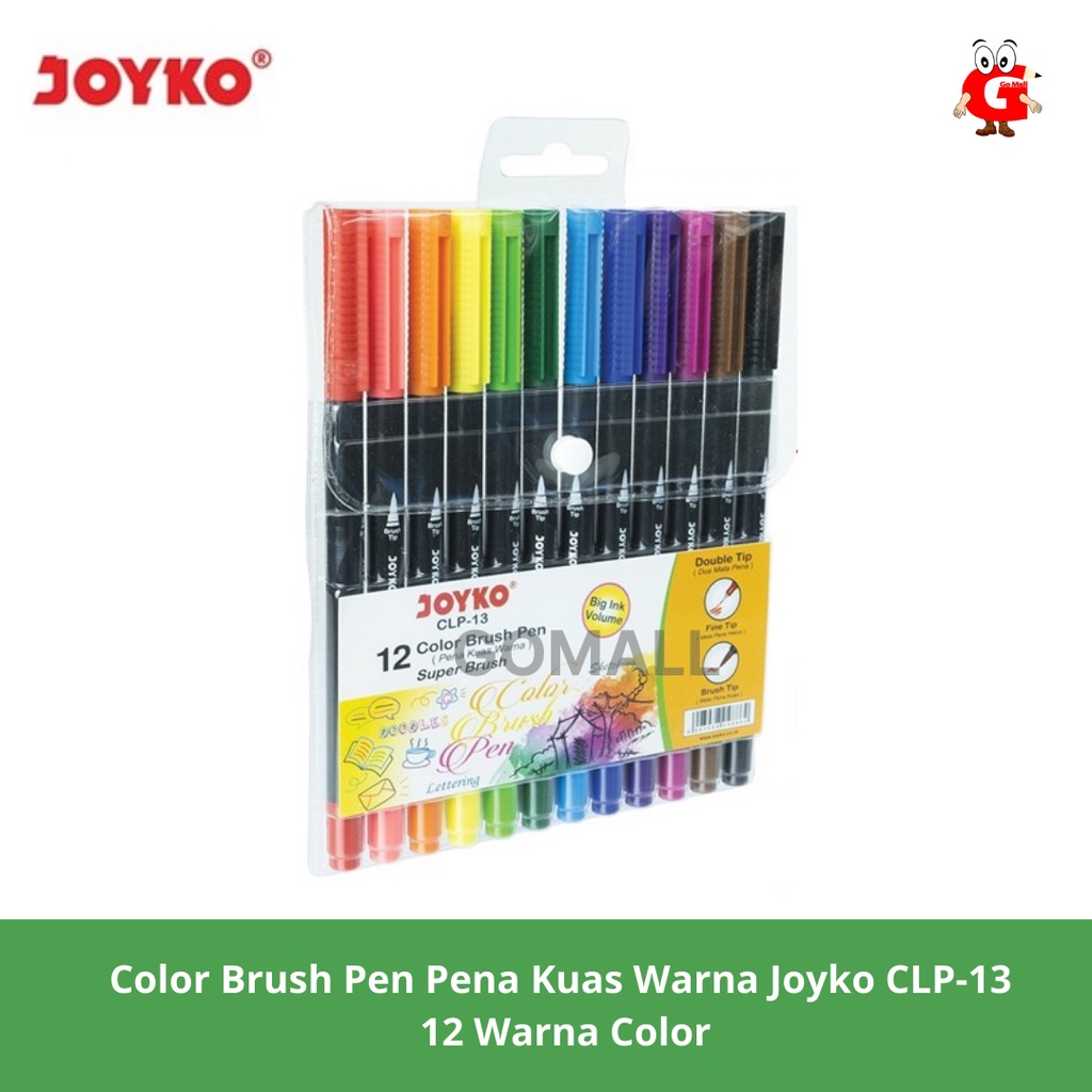 

Color Brush Pen Pena Kuas Warna Joyko CLP-13 12 Warna Color