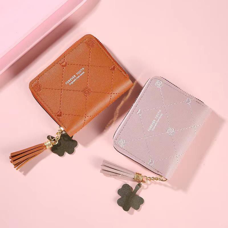 Dompet Korea Resleting Dompet Kartu Dompet Koin Dompet Mini Kartu