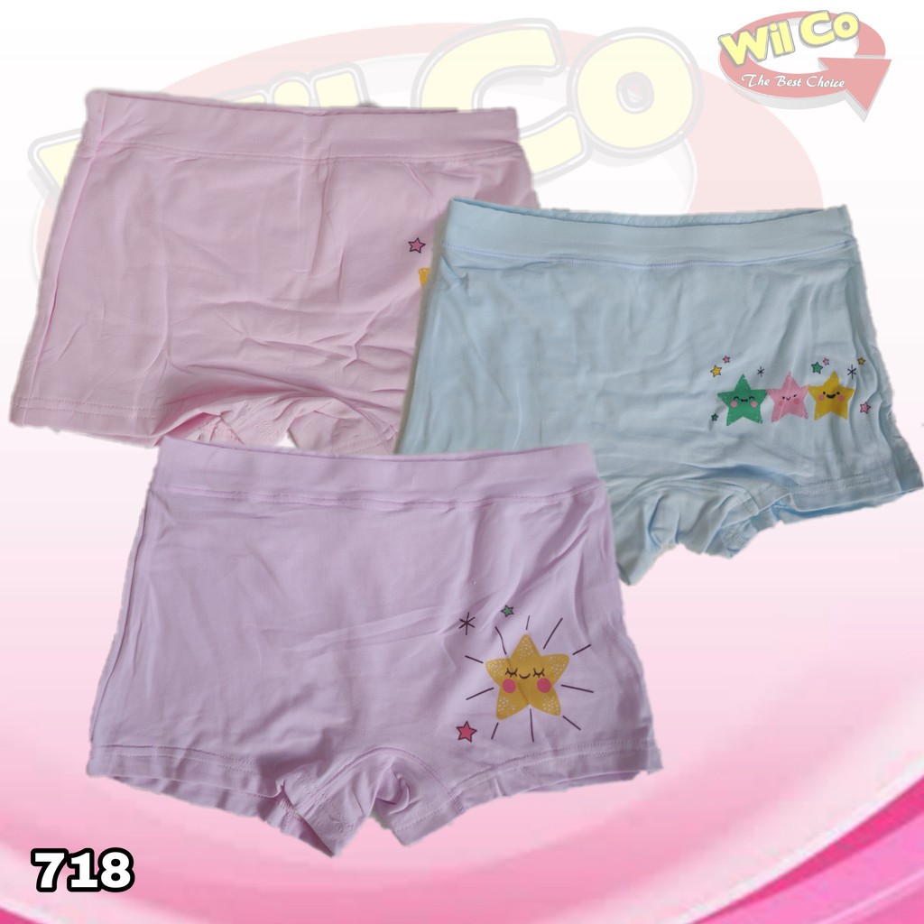 K718 - CELANA DALAM BOXER ANAK WANITA SOREX SIZE M - XL  USIA 2 - 9 TAHUN HARGA PER 1 PCS