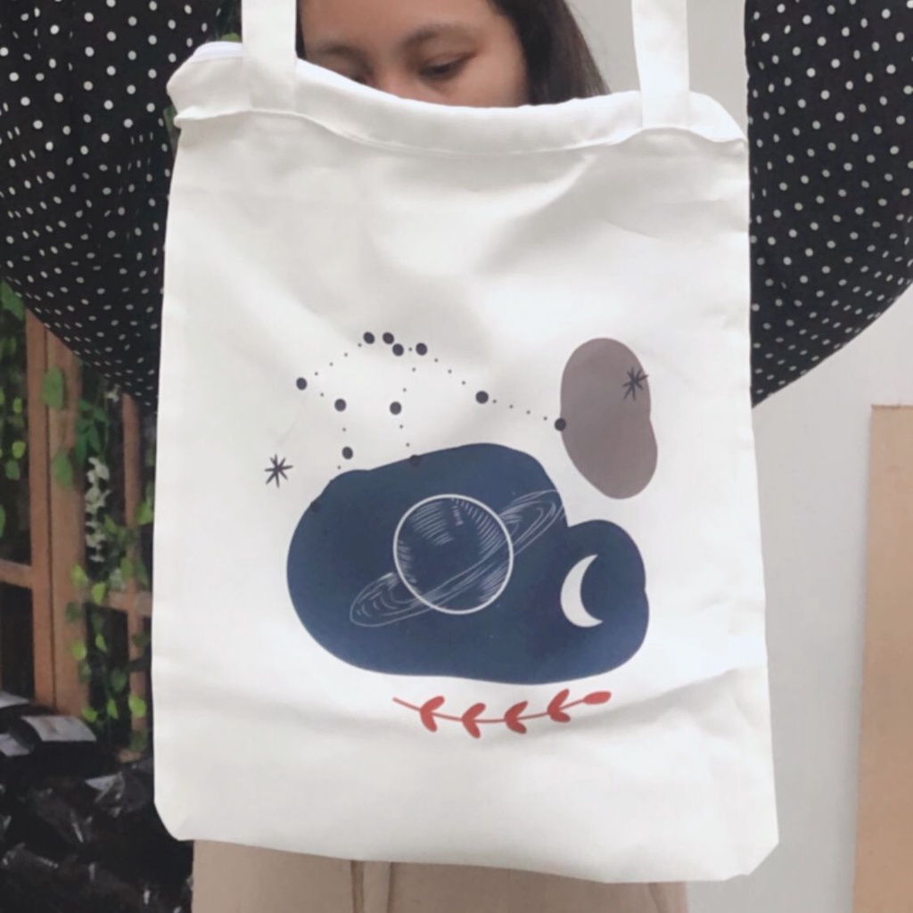 TOTE BAG WANITA KANVAS MOTIF MURAH/ Tote bag wanita premium,Tote bag ala korea Aesthetics, Resleting