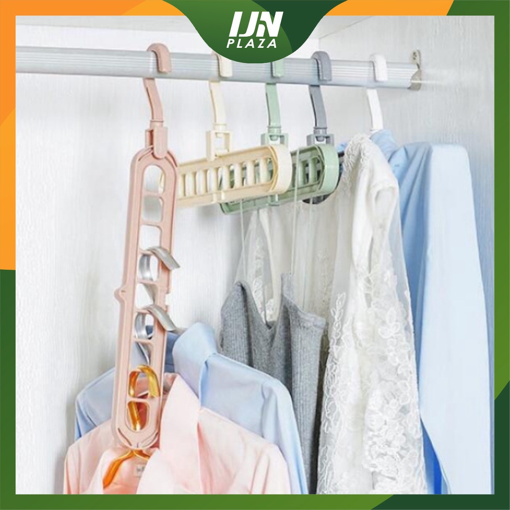 ❤ IJN ❤ Gantungan Baju 9 Lubang / Magic Hanger Multifungsional Foldable Hanger Gantungan Baju Ajaib 9 in 1