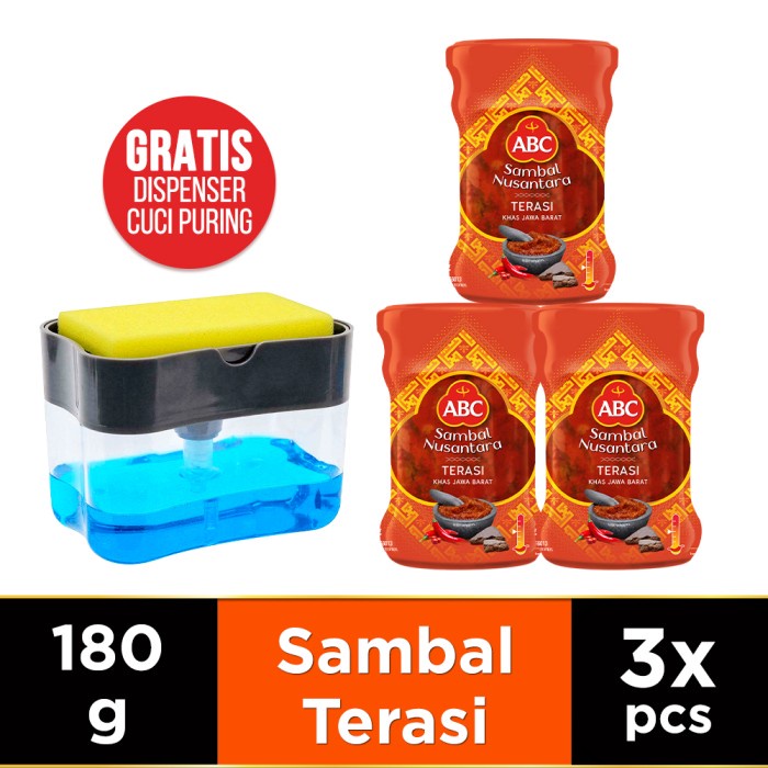 

Terlaris ABC Sambal Terasi 180 g - Multipack 3 pcs