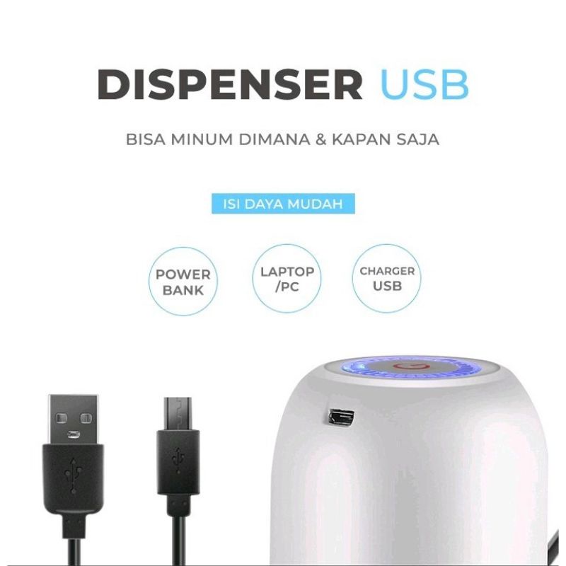 Makassar V100 pompa air galon elektrik otomatis bisa di cas ulang USB Automatic water dispenser