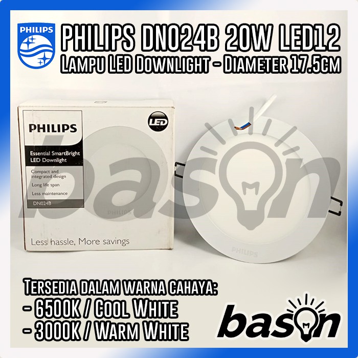 PHILIPS Downlight LED DN024B 7&quot; 20W - Cahaya Kuning