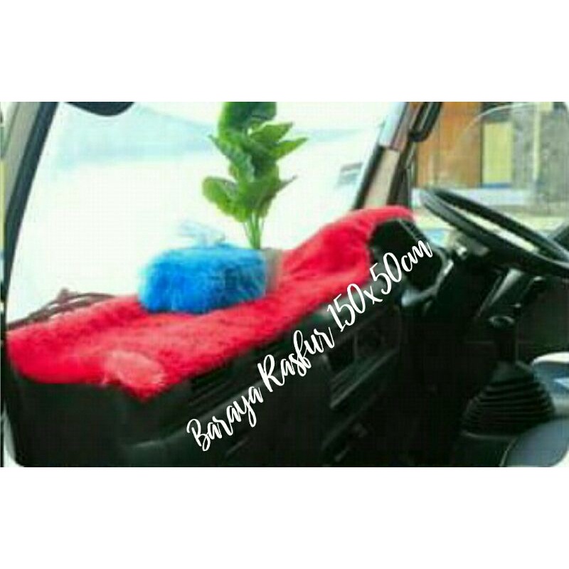 Alas Dasboard Tipe All Mobil Universal 150x50Cm  Bahan Kain bulu rasfur bulu boneka/Aksesoris Mobil/