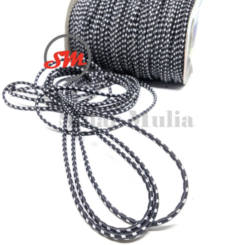 

TALI KUR KARET ELASTIS MASKER DIAMETER 3 MM PANJANG 90 METER ZEBRA MURAH BANDUNG