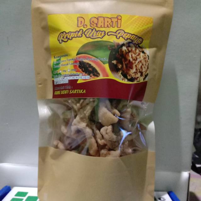 

kripik usus spesial (perpaduan pepaya)