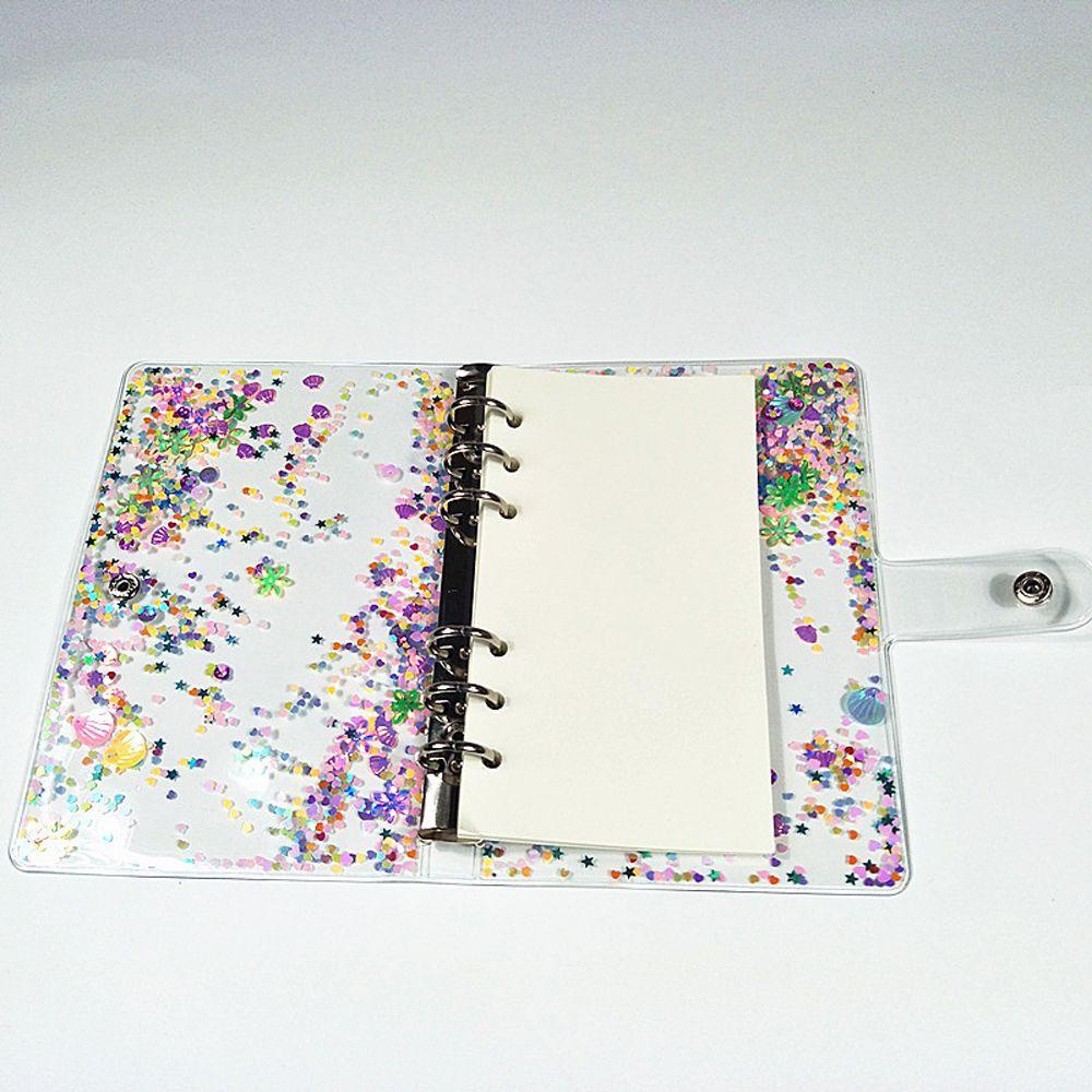 [Elegan] Notebook Cover PVC Lembut Perlengkapan Sekolah Planner Pelindung Transparan Longgar Leaf Folder A5/A6 Binder Cover