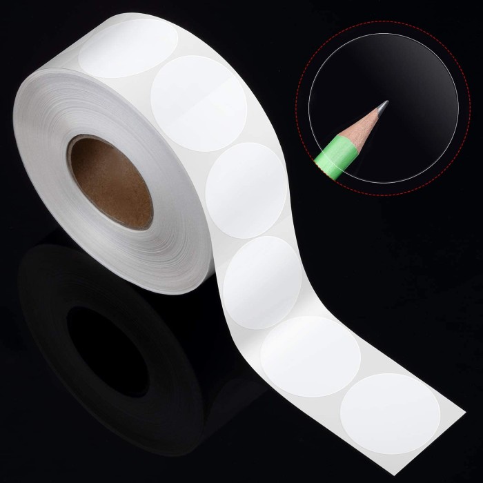 

Sticker Label Bening Polos Transparant Bulat Bundar Stiker Segel Tag Amplop Undangan