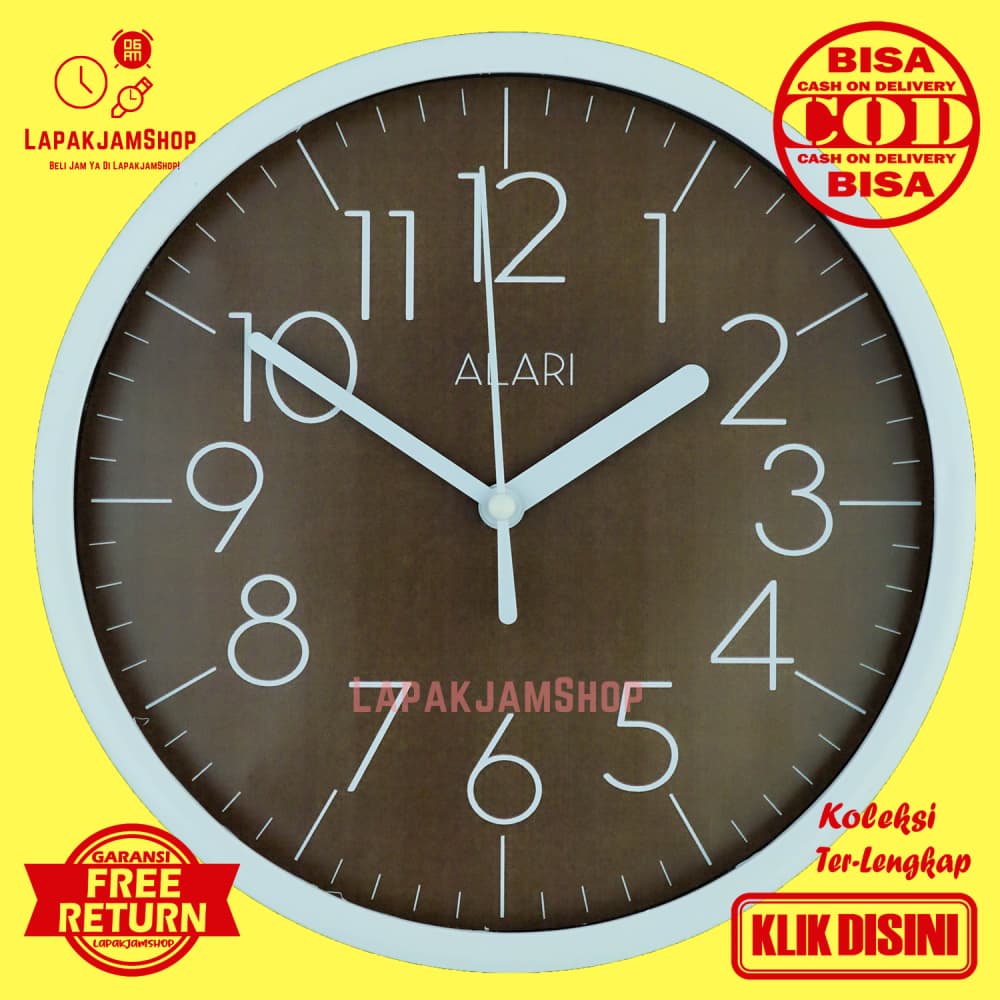 Jam Dinding Minimalis Modern Alari AL1189 Hiasan Dinding rumah