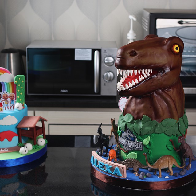 

Kue Ulang Tahun / Birthday Cake model Dinosaurus / Jurassic Park / MOHON BACA KETERANGAN